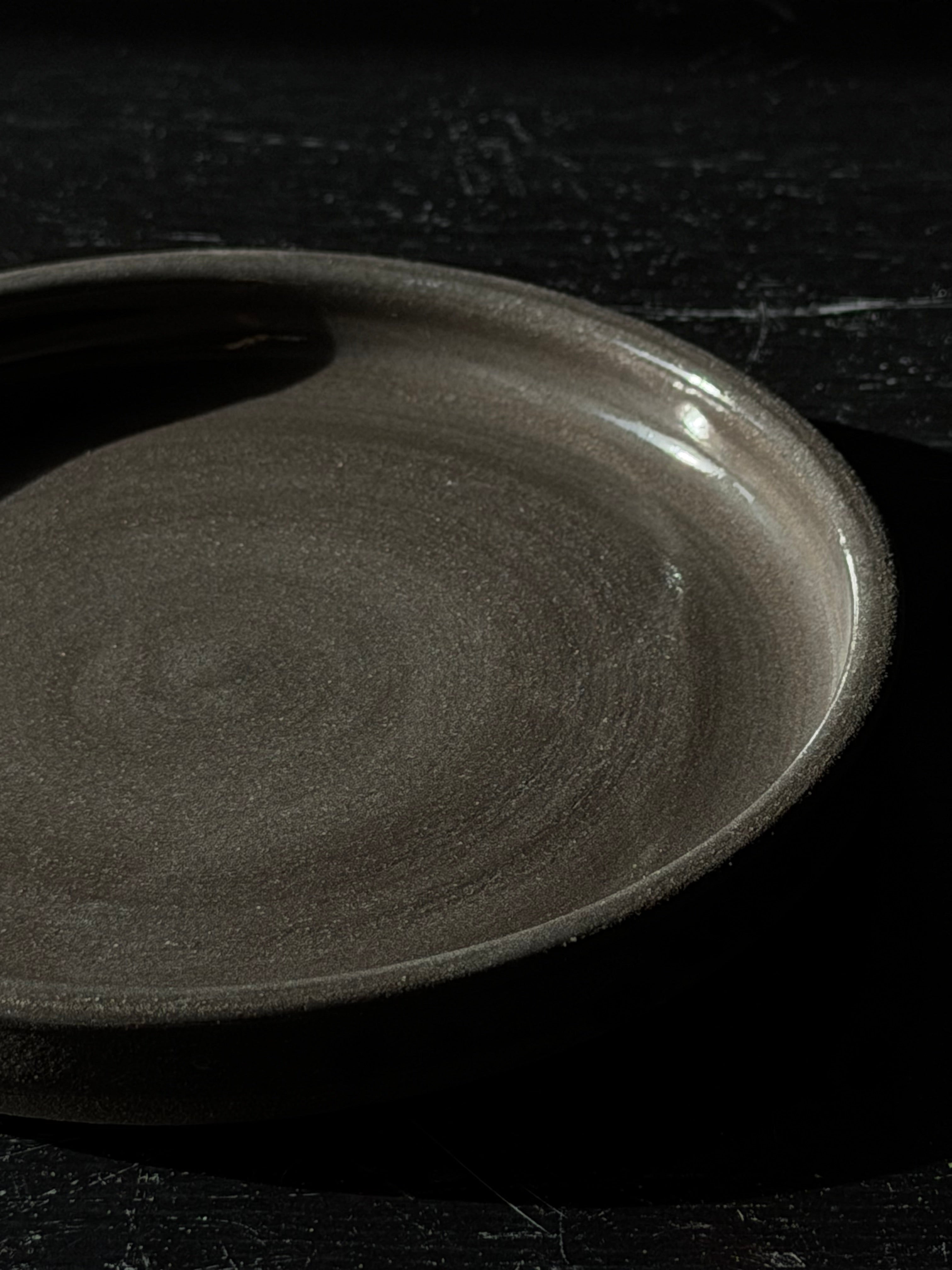 Flat plate GRAY GRAPHITE 11 cm