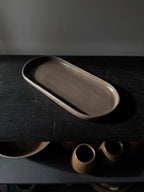 Oval flat plate GRAY GRAPHITE 27/13 cm