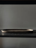 Oval flat plate GRAY GRAPHITE 27/13 cm