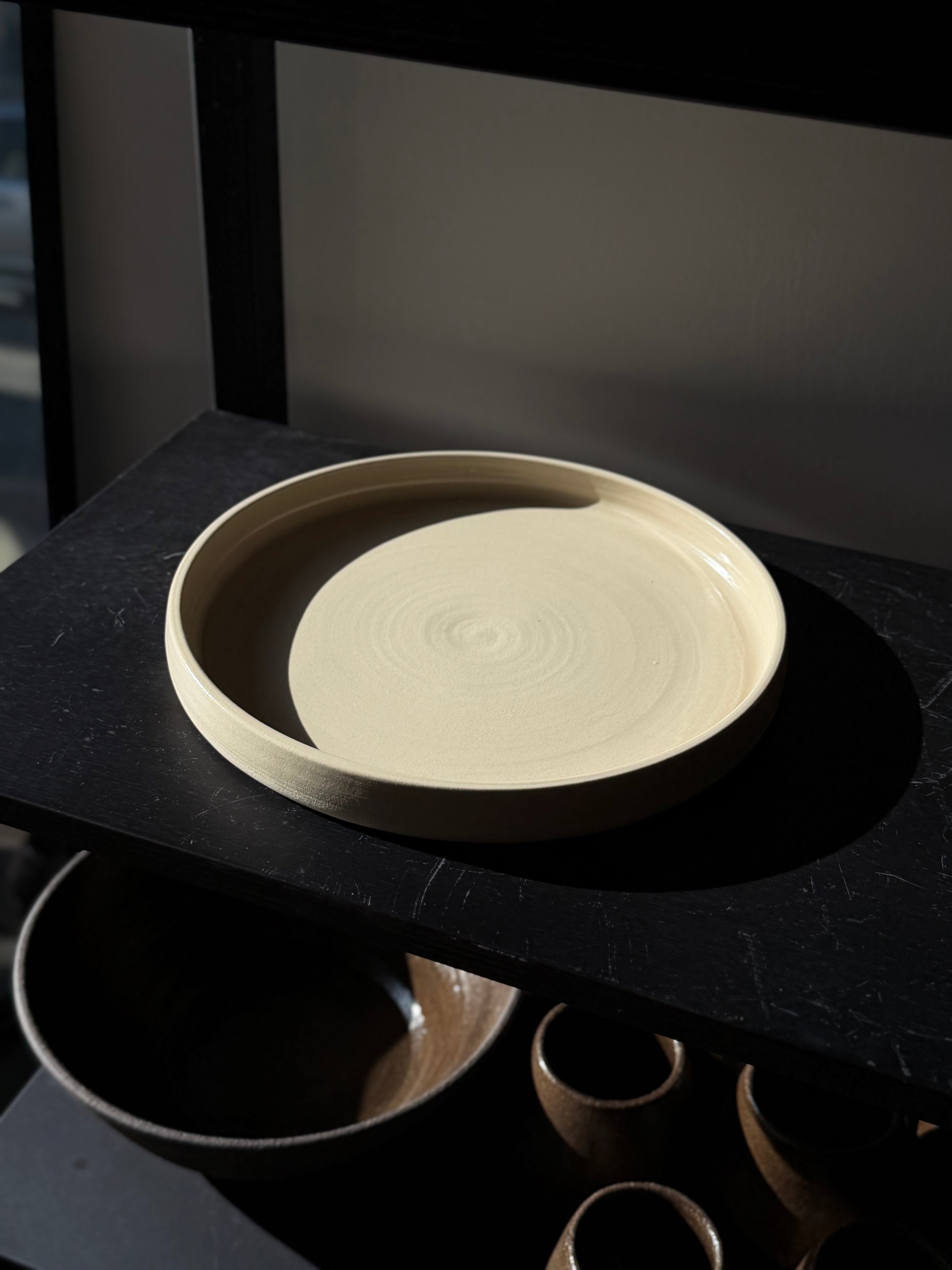 Flat plate CREAM STONE 24/2 cm