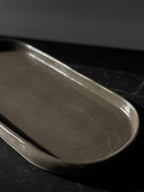 Oval flat plate GRAY GRAPHITE 27/13 cm